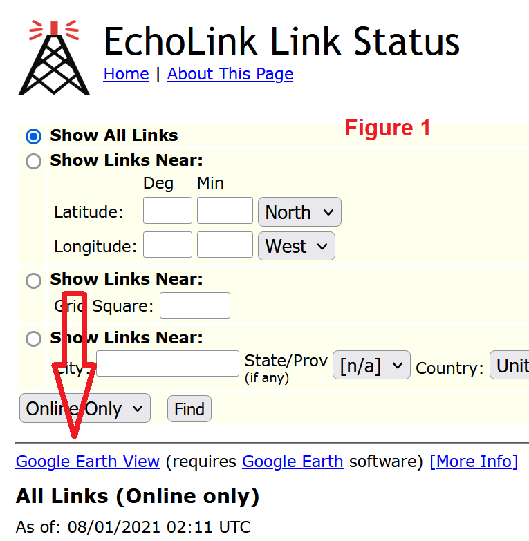 Echolink Status Screen